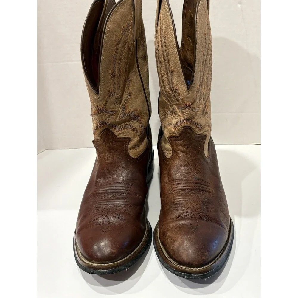 Tony Lama 3R Brown Leather Western Cowboy Boots Men’s 10.5 EE Made in USA